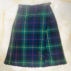 Gor Ray Made In England Vintage Wool Plaid Kilt Skirt Womens School Girl Size S